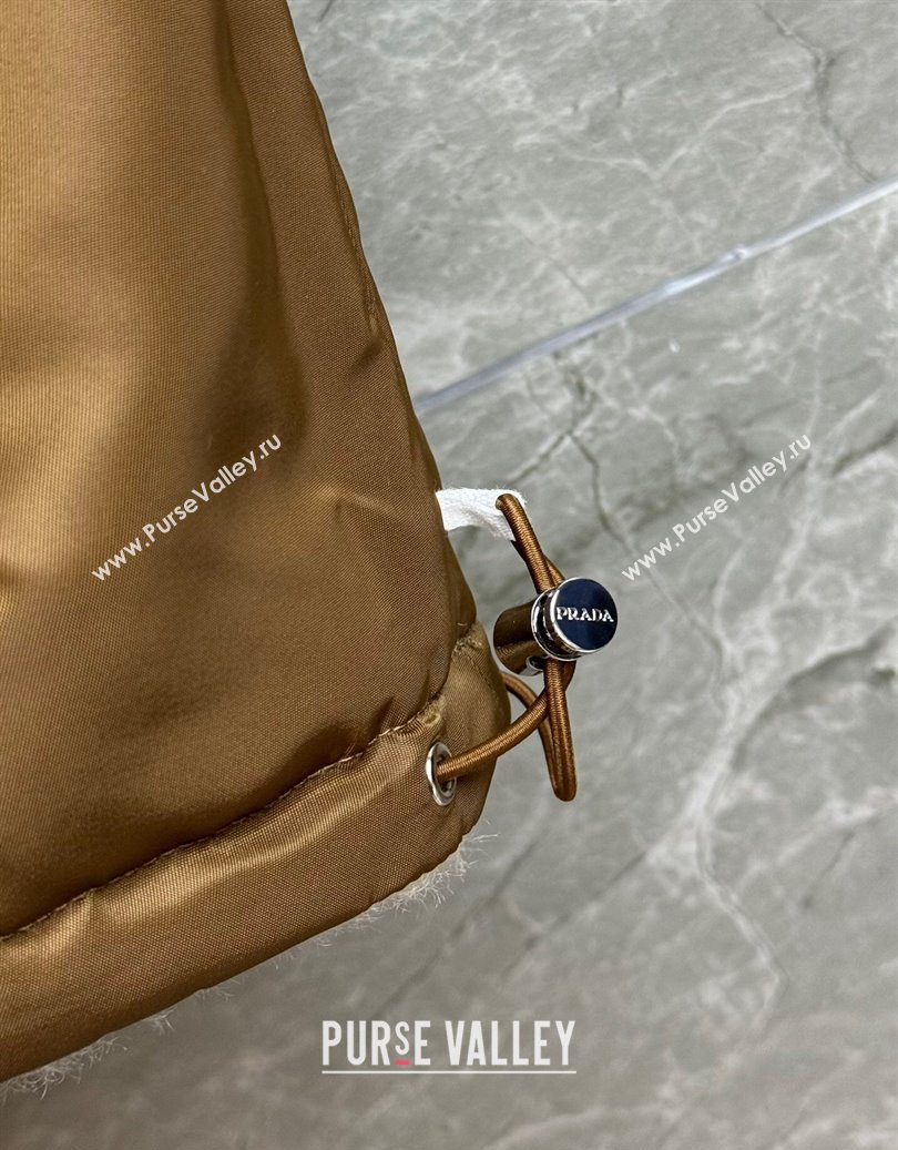 Prada Wool Nylon Reversible Vest Brown/Beige 2025 PR091958 (QI-250919058)