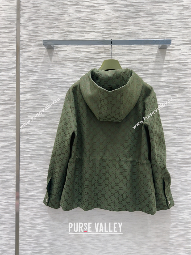 Gucci GG Jacket with Horsebit Green 2025 GG091904 (QI-250919056)