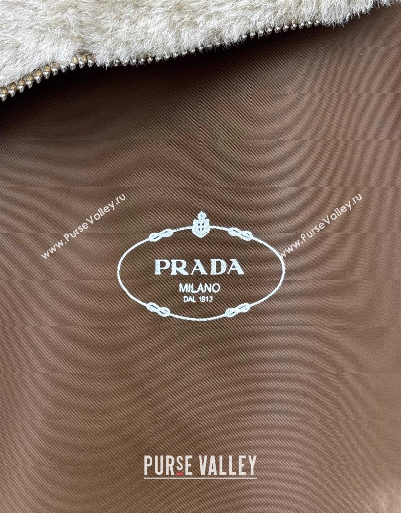Prada Wool Nylon Reversible Vest Brown/Beige 2025 PR091958 (QI-250919058)
