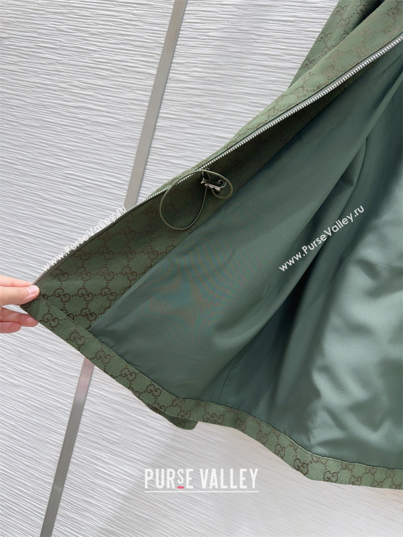 Gucci GG Jacket with Horsebit Green 2025 GG091904 (QI-250919056)