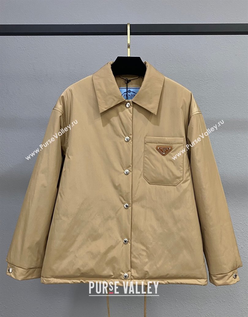 Prada Cotton-Padded Jacket and Pants Set Beige 2025 PR091960 (QI-250919060)