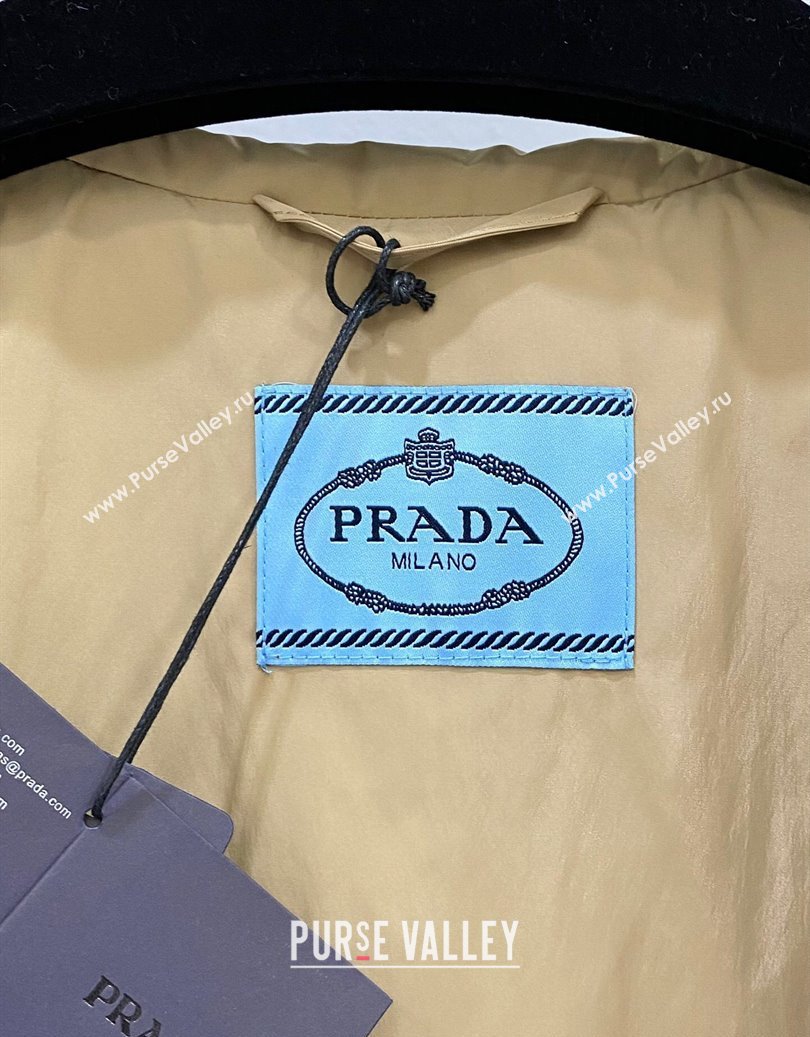 Prada Cotton-Padded Jacket and Pants Set Beige 2025 PR091960 (QI-250919060)