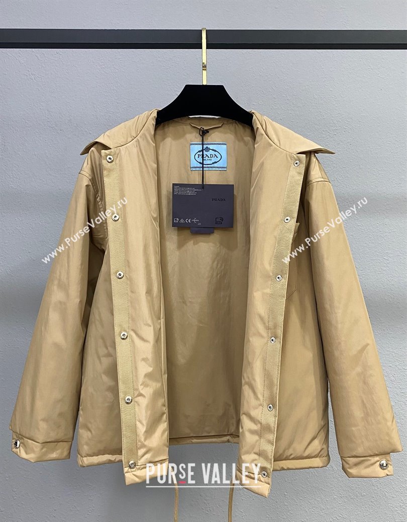 Prada Cotton-Padded Jacket and Pants Set Beige 2025 PR091960 (QI-250919060)