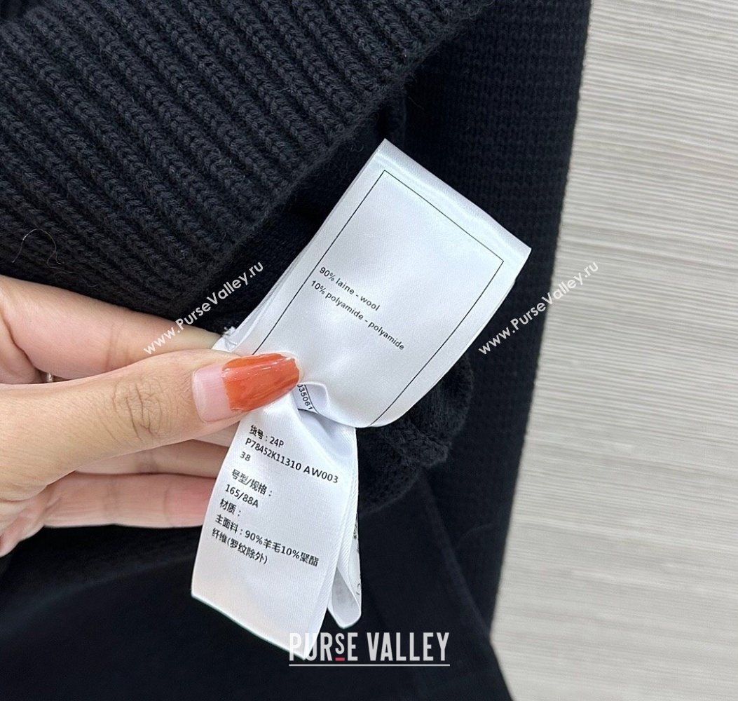 Chanel Wool Knit Jacket Black 2025 CH091961 (QI-250919061)