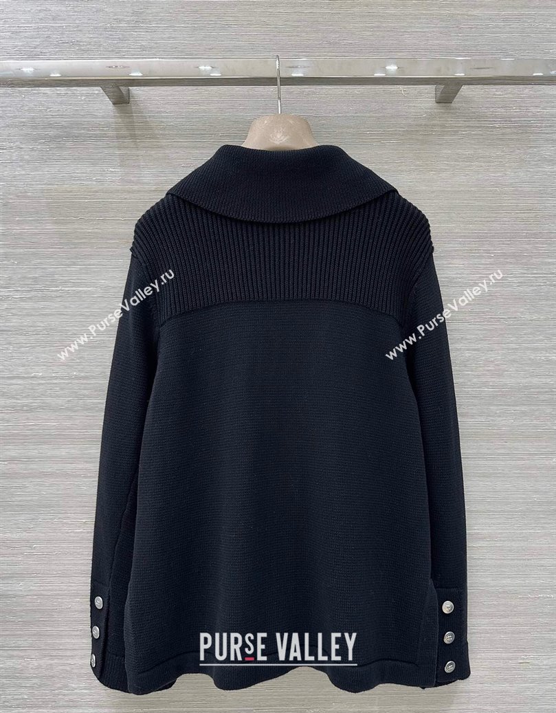 Chanel Wool Knit Jacket Black 2025 CH091961 (QI-250919061)