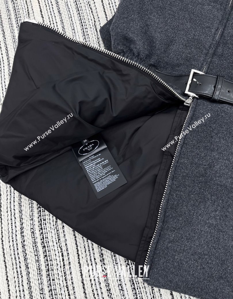 Prada Wool Down Vest Grey 2025 PR091979 (QI-250919079)