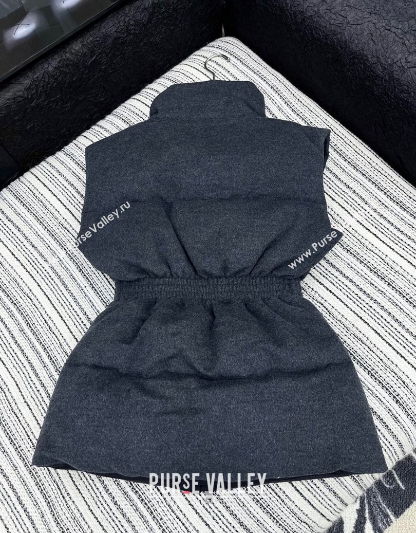 Prada Wool Down Vest Grey 2025 PR091979 (QI-250919079)