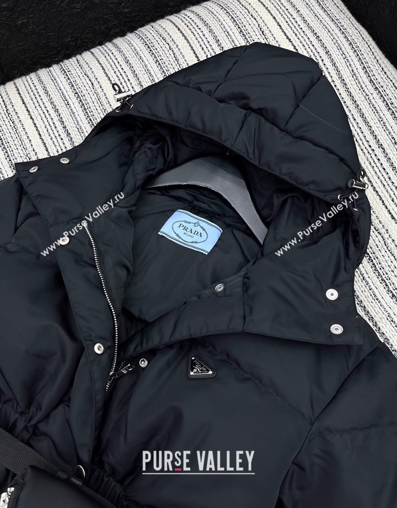 Prada Down Jacket with Pouch Black 2025 PR091980 (QI-250919080)