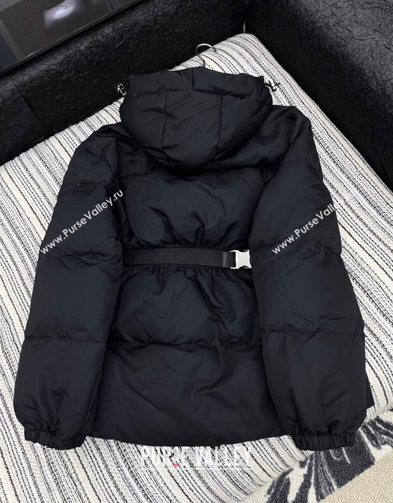 Prada Down Jacket with Pouch Black 2025 PR091980 (QI-250919080)