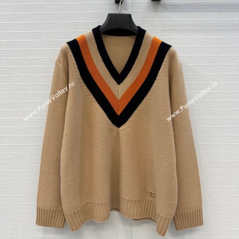 Valentino V Cashmere Sweater Beige 2025 1014 (QI-251014118)