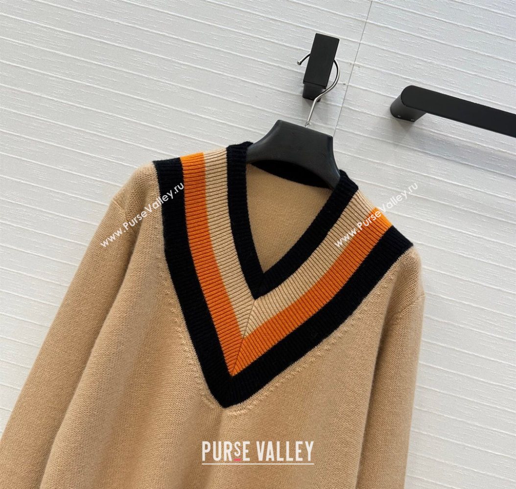 Valentino V Cashmere Sweater Beige 2025 1014 (QI-251014118)