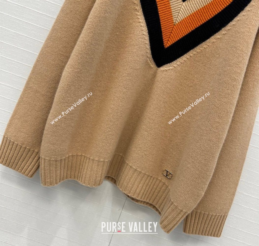 Valentino V Cashmere Sweater Beige 2025 1014 (QI-251014118)