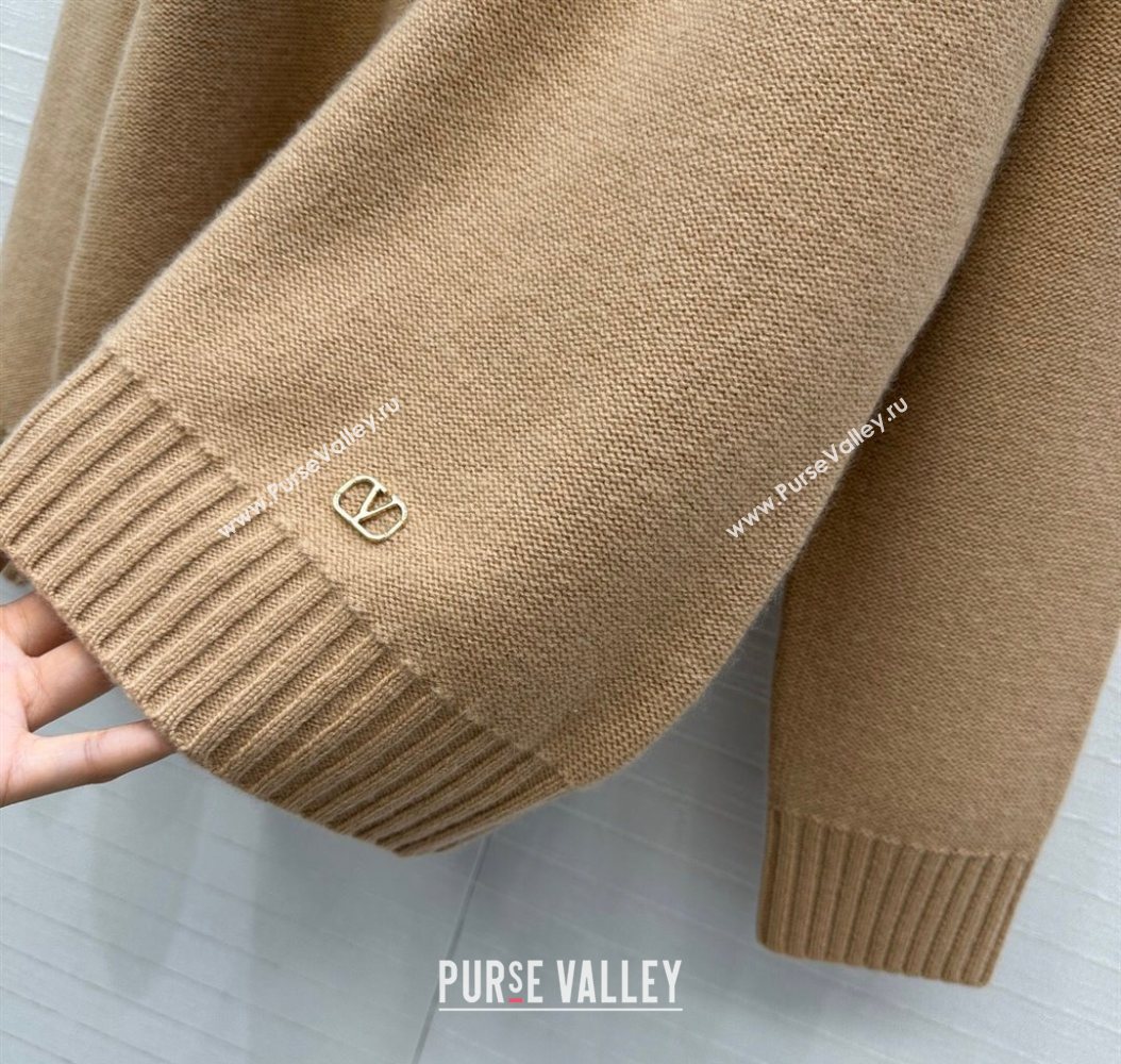 Valentino V Cashmere Sweater Beige 2025 1014 (QI-251014118)