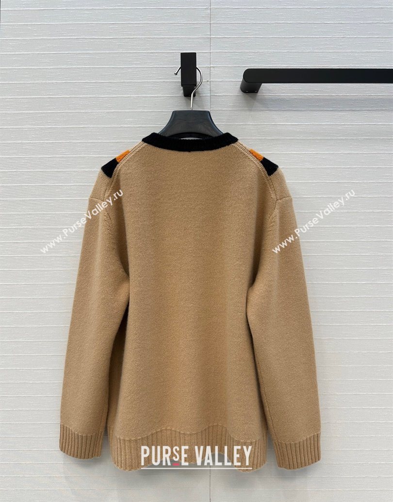 Valentino V Cashmere Sweater Beige 2025 1014 (QI-251014118)