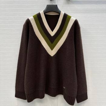 Valentino V Cashmere Sweater Brown 2025 1014 (QI-251014119)