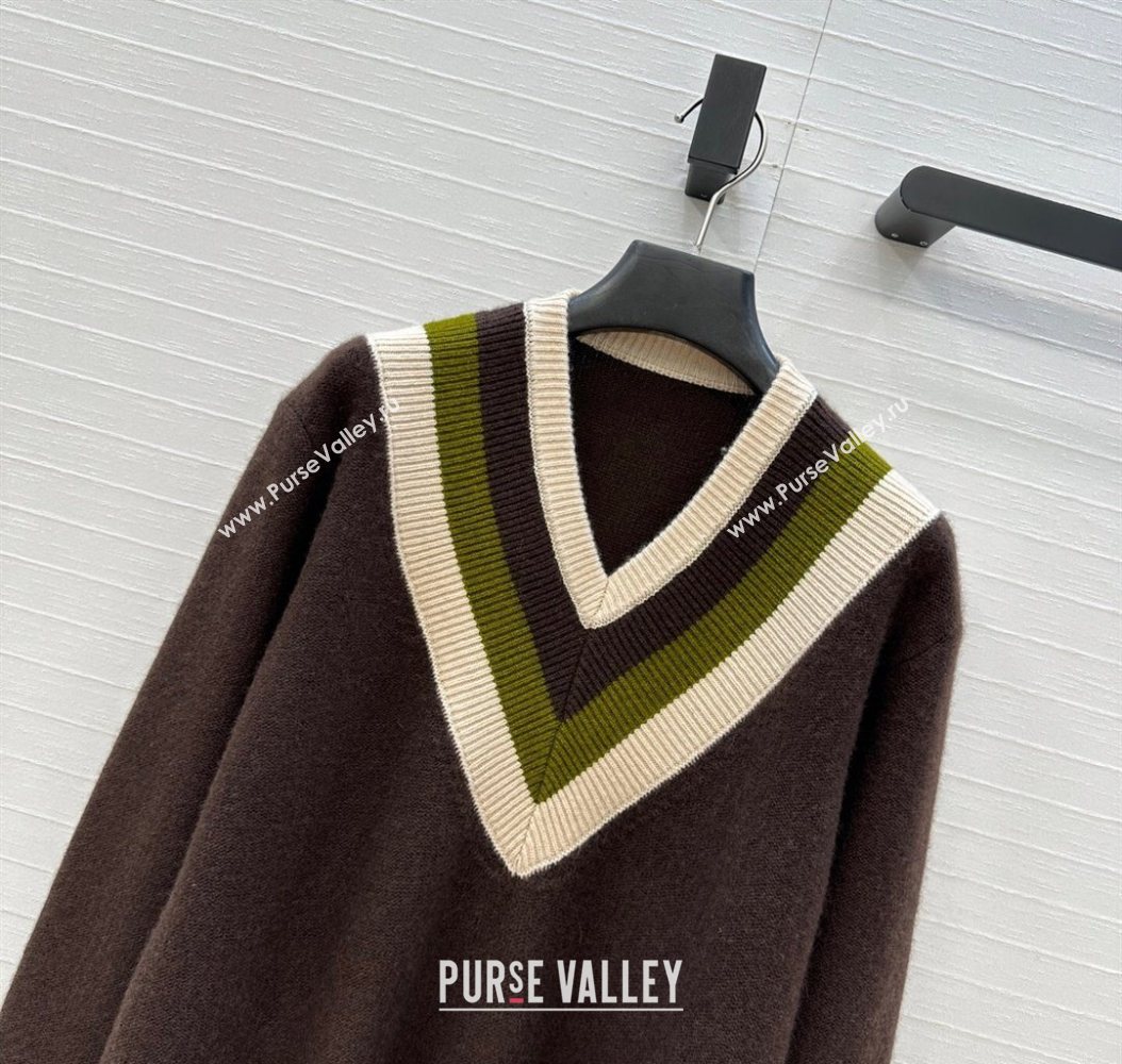 Valentino V Cashmere Sweater Brown 2025 1014 (QI-251014119)