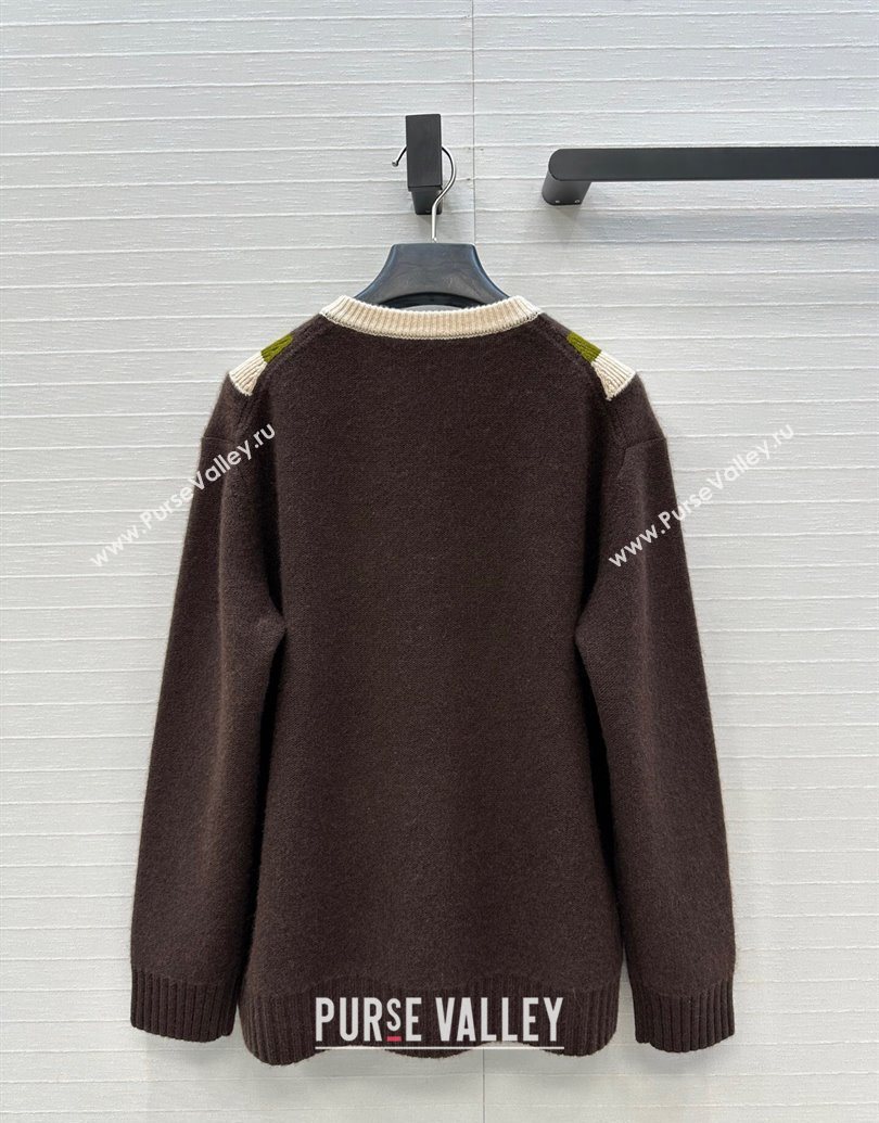 Valentino V Cashmere Sweater Brown 2025 1014 (QI-251014119)