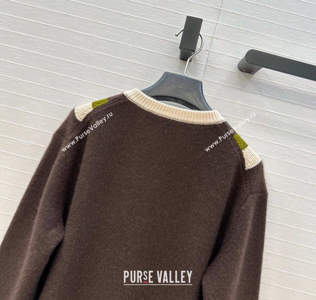 Valentino V Cashmere Sweater Brown 2025 1014 (QI-251014119)