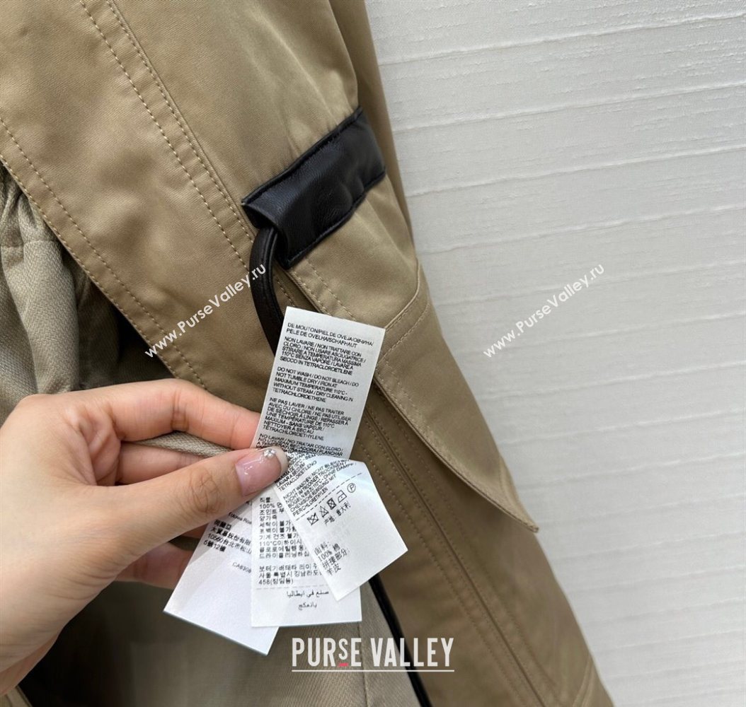 Bottega Veneta Jacket with Leather Belt Khaki 2025 1014 (QI-251014129)