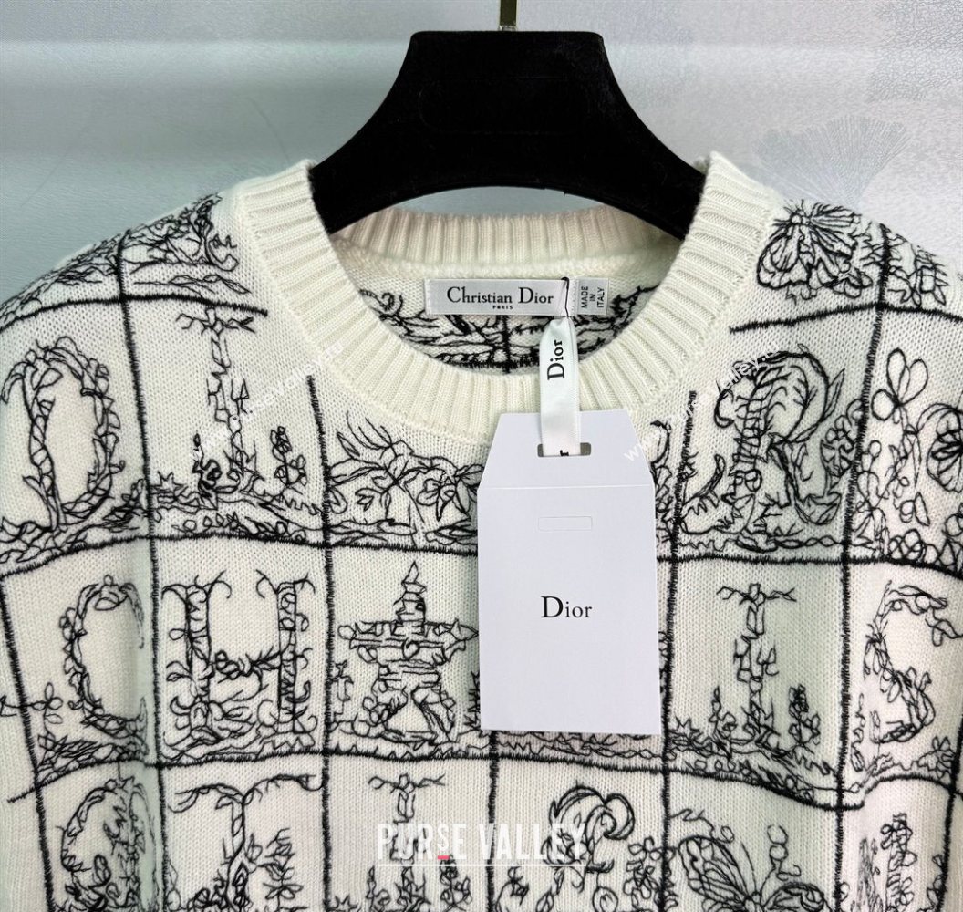 Dior Wool Silk Check Vest White/Black 2025 DR101402 (QI-251014107)