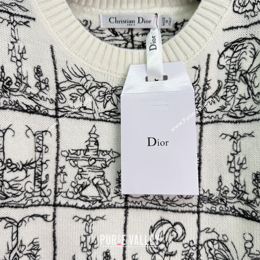 Dior Wool Silk Check Vest White/Black 2025 DR101402 (QI-251014107)