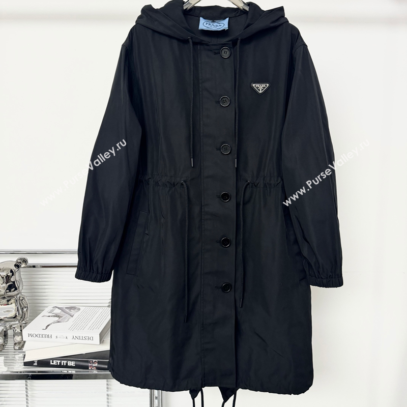 Prada Nylon Coat Black 2025 PR101402 (QI-251014105)
