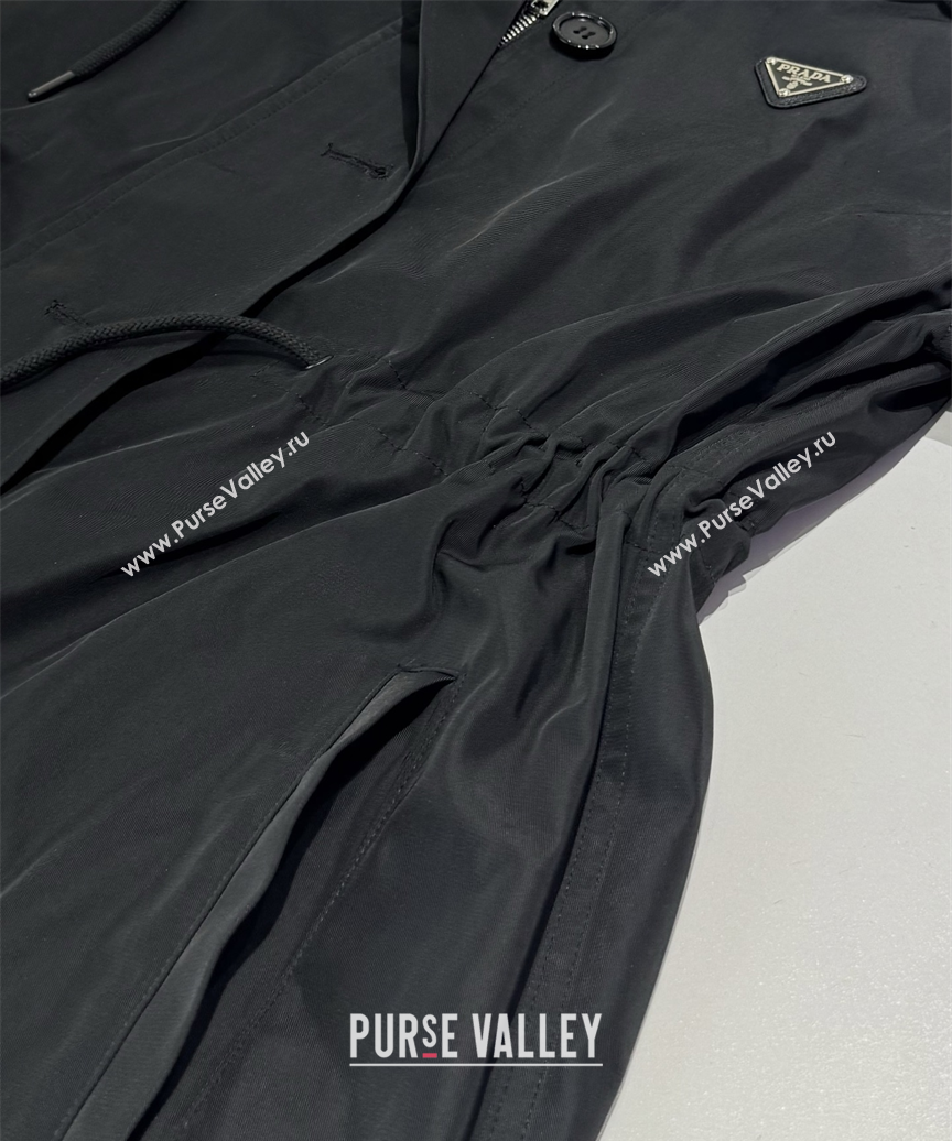 Prada Nylon Coat Black 2025 PR101402 (QI-251014105)
