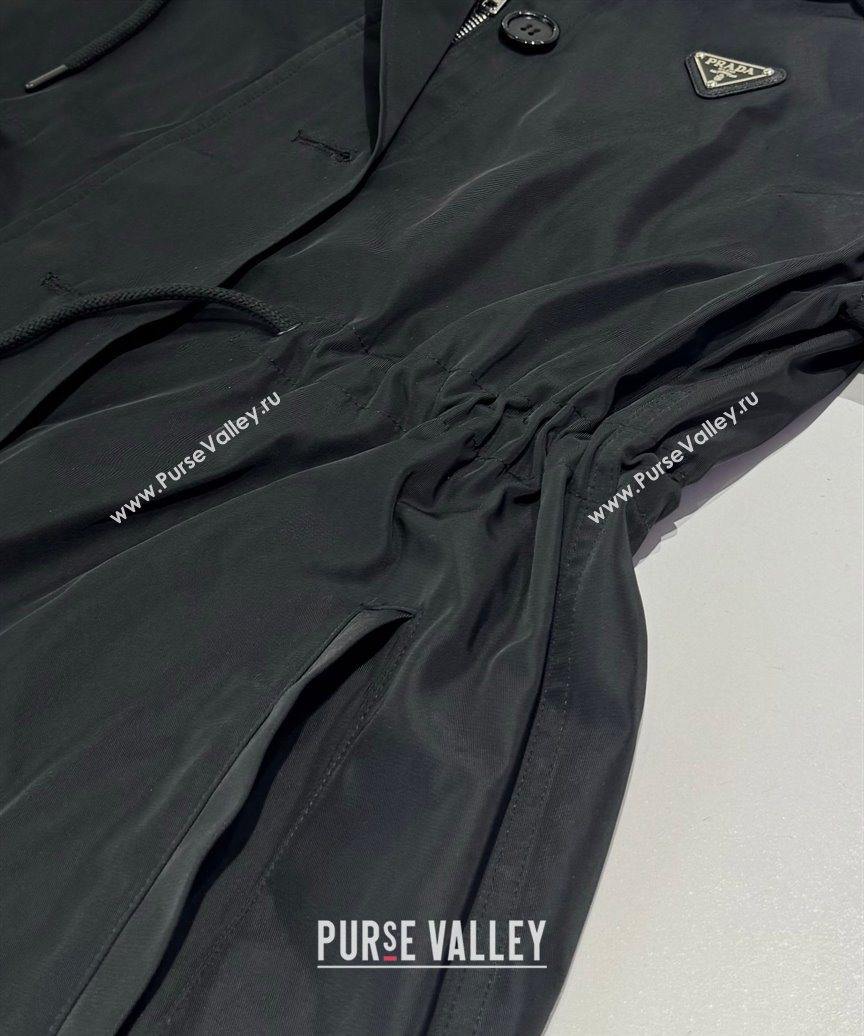 Prada Nylon Coat Black 2025 PR101402 (QI-251014105)