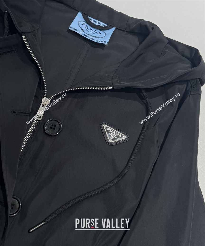 Prada Nylon Coat Black 2025 PR101402 (QI-251014105)