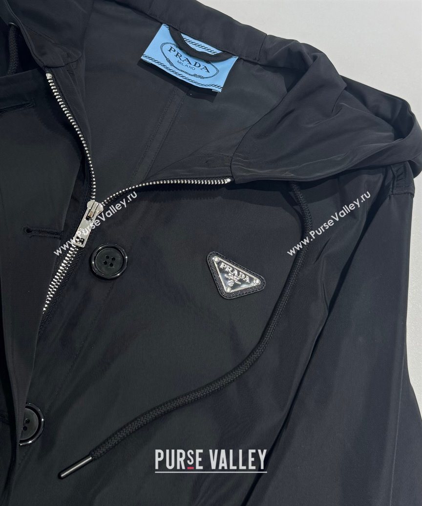 Prada Nylon Coat Black 2025 PR101402 (QI-251014105)