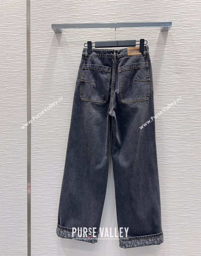 Dior Cotton Denim Jeans Black 2025 DR101502 (QI-251015012)