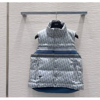 Dior Oblique Down Vest Blue 2025 DR101503 (QI-251015016)
