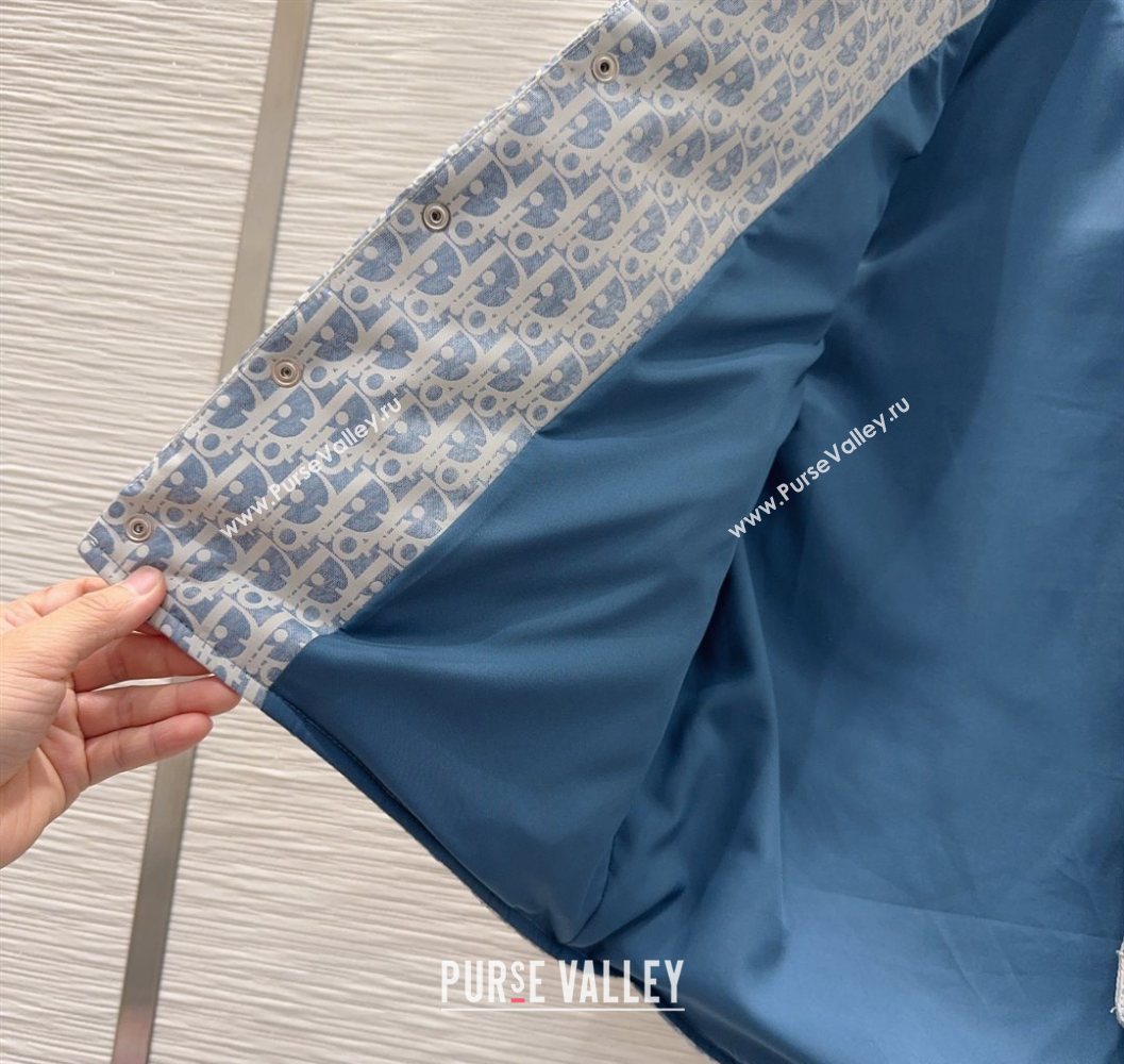 Dior Oblique Down Vest Blue 2025 DR101503 (QI-251015016)