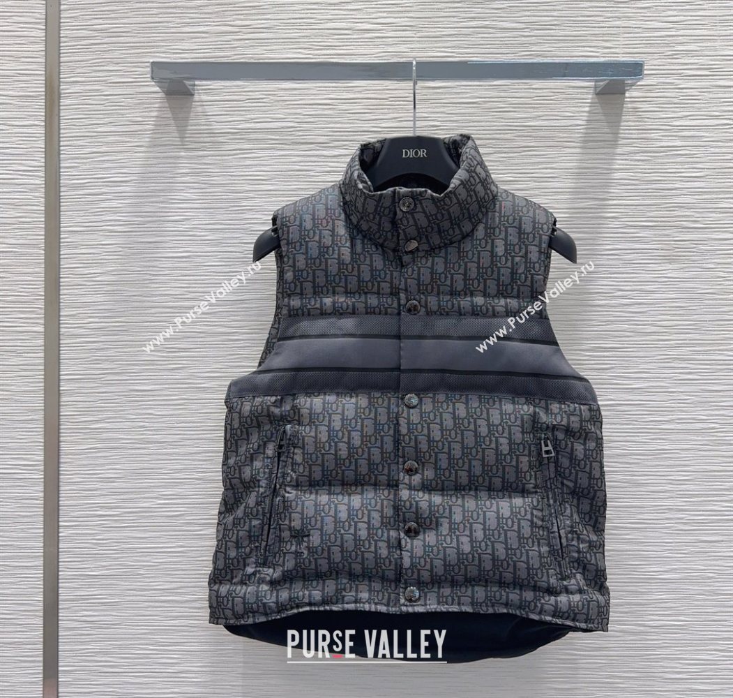 Dior Oblique Down Vest Black 2025 DR101503 (QI-251015017)