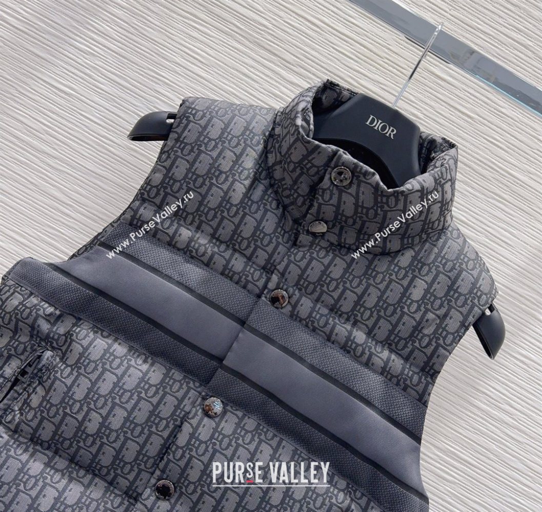 Dior Oblique Down Vest Black 2025 DR101503 (QI-251015017)