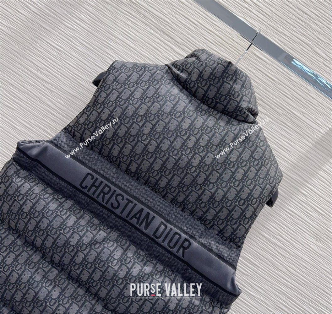 Dior Oblique Down Vest Black 2025 DR101503 (QI-251015017)