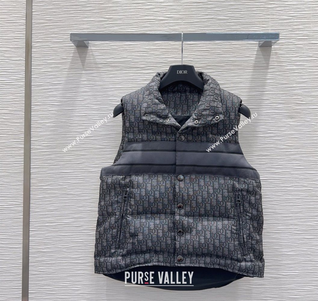 Dior Oblique Down Vest Black 2025 DR101503 (QI-251015017)