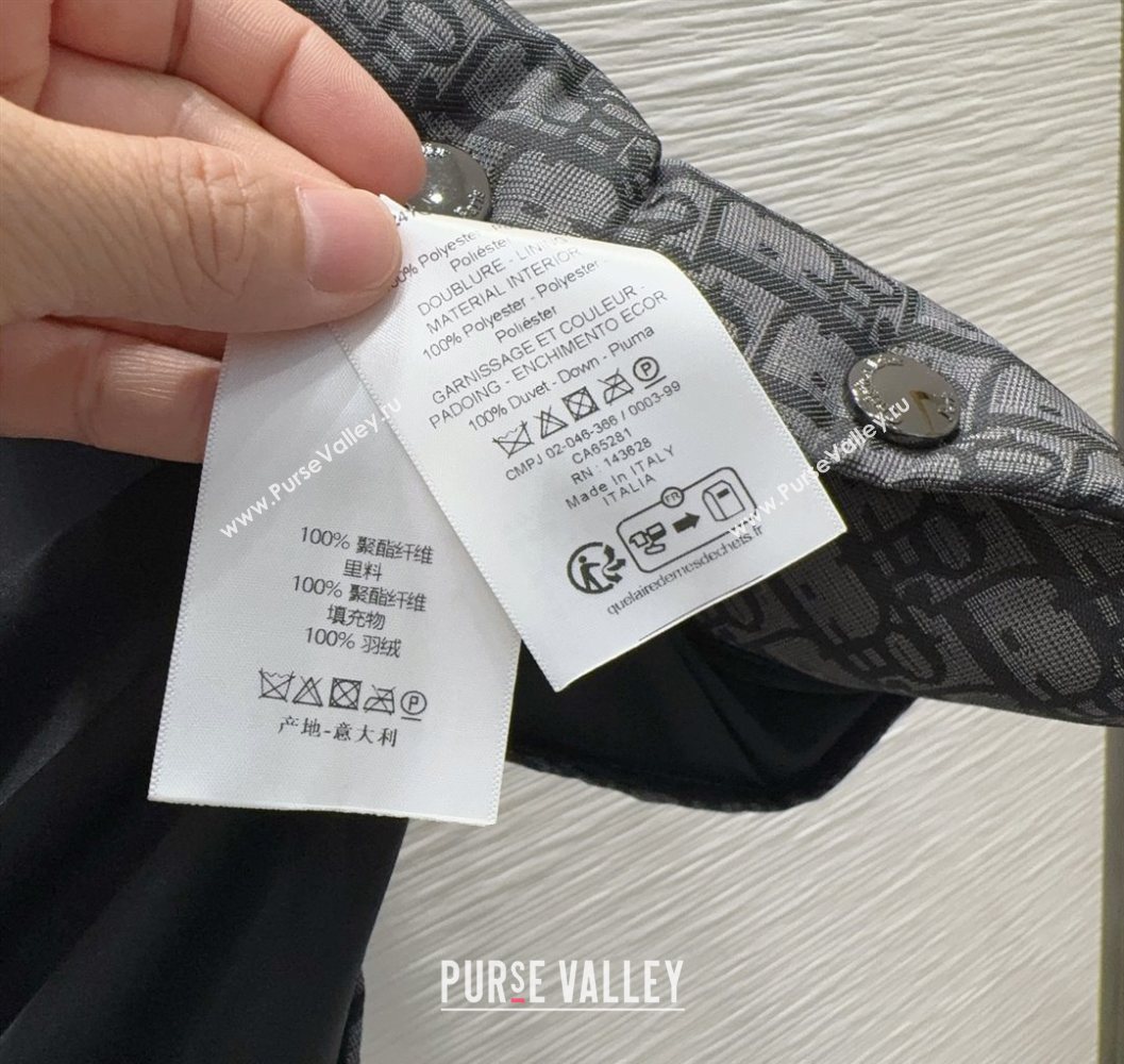 Dior Oblique Down Vest Black 2025 DR101503 (QI-251015017)