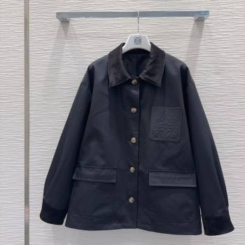 Loewe Cotton Jacket Black 2025 LW101501 (QI-251015019)