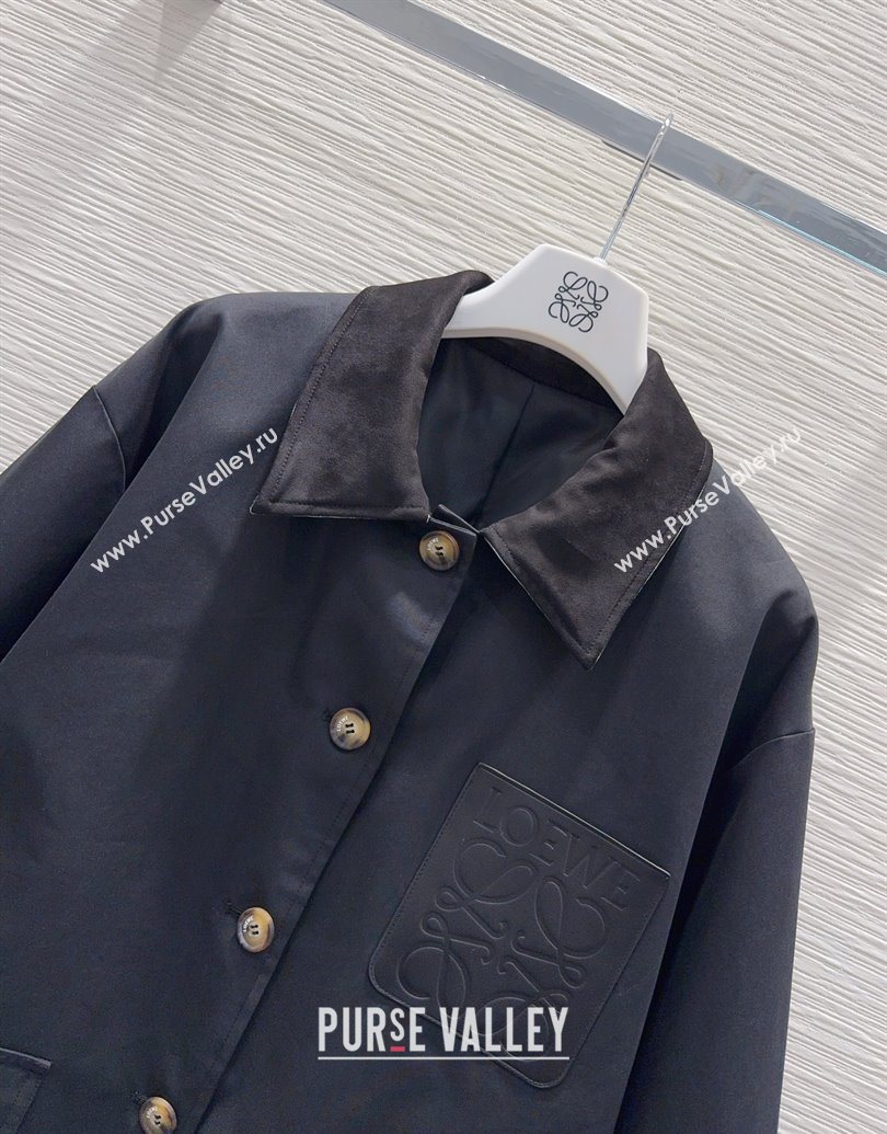 Loewe Cotton Jacket Black 2025 LW101501 (QI-251015019)