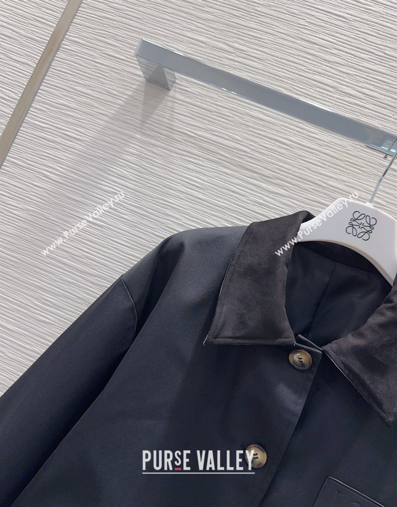 Loewe Cotton Jacket Black 2025 LW101501 (QI-251015019)