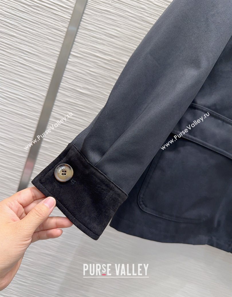 Loewe Cotton Jacket Black 2025 LW101501 (QI-251015019)