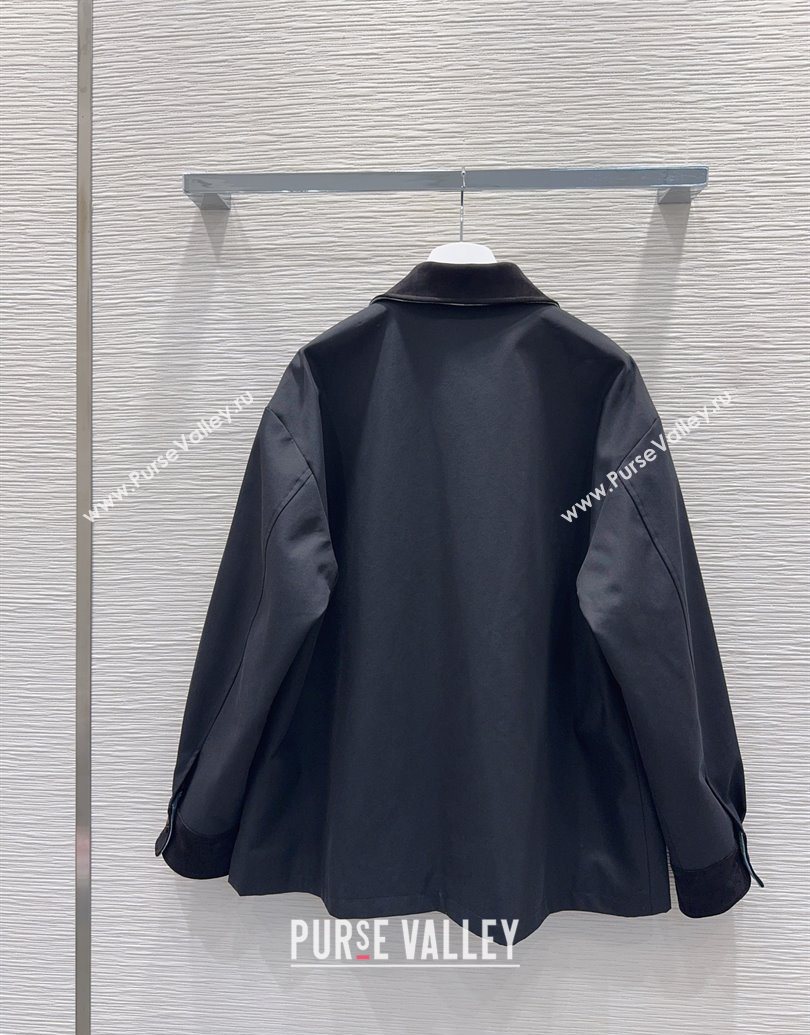 Loewe Cotton Jacket Black 2025 LW101501 (QI-251015019)