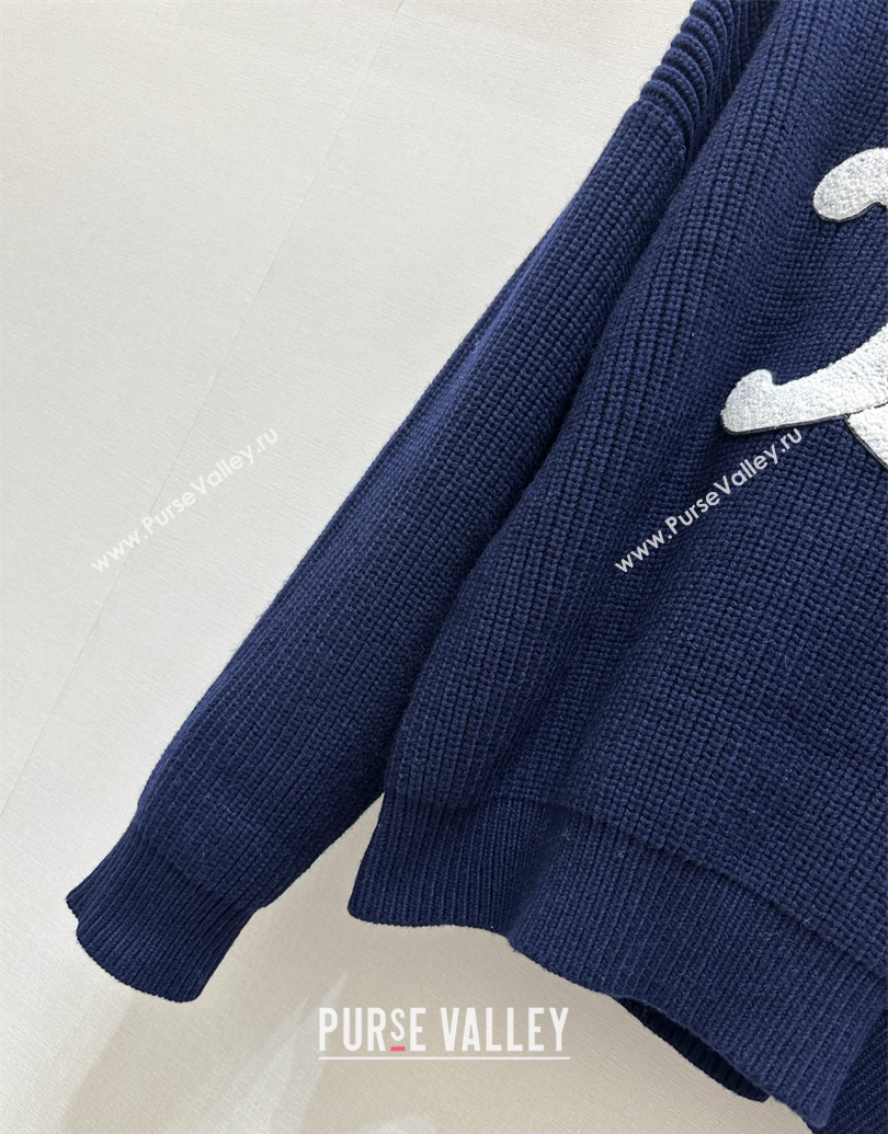 Celine Wool Sweater Blue 2025 CE101501 (QI-251015008)