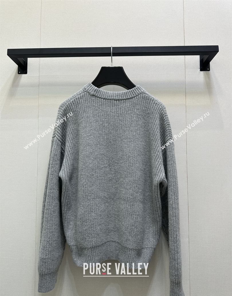 Celine Wool Sweater Grey 2025 CE101501 (QI-251015007)
