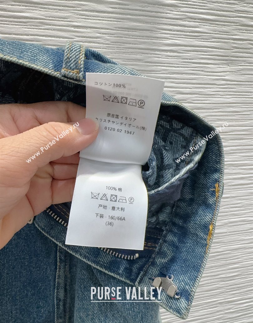 Dior Cotton Denim Skirt Blue 2025 DR101502 (QI-251015014)