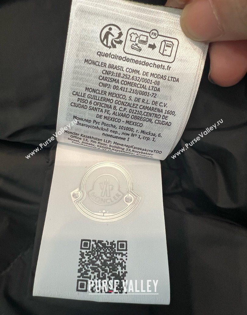 Moncler A-Shaped Down Jacket with Fox Fur Black 2025 1014 (QI-251014097)