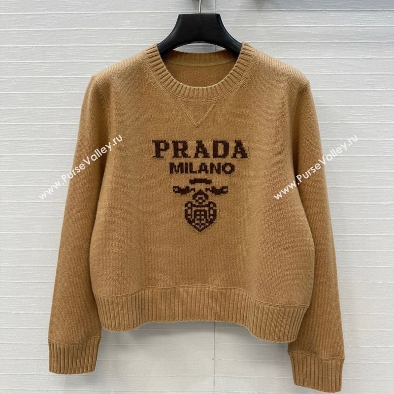Prada Cashmere Sweater Brown 2025 PR101504 (QI-251015065)