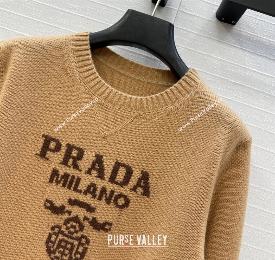 Prada Cashmere Sweater Brown 2025 PR101504 (QI-251015065)