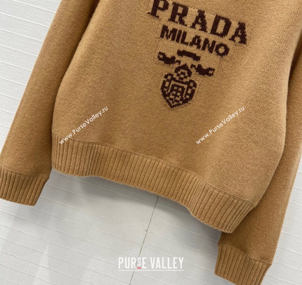Prada Cashmere Sweater Brown 2025 PR101504 (QI-251015065)